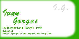 ivan gorgei business card